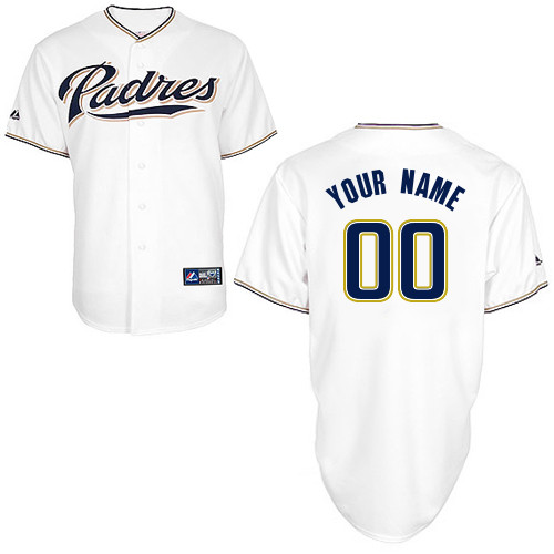 Customized Youth MLB jersey-San Diego Padres Authentic Home White Cool Base Baseball Jersey
